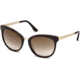 Tom Ford FT0461 Sunglasses - Dark Havana Frame Color, Brown Mirror Lens Color