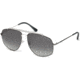 Tom Ford FT0496 Sunglasses - Shiny Rhodium Frame Color, Smoke Lens Color