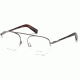 Tom Ford FT5450 Eyeglass Frames - Shiny Dark Ruthenium Frame Color, Shiny Dark Ruthenium Lens Color