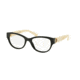 Tory Burch TY2060 Single Vision Prescription Eyeglasses 3148-48 - Black/ivory Marble Frame