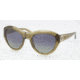 Tory Burch TY7037 Sunglasses 666/37-5522 - Olive Blue Frame, Green Polarized Lenses