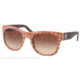 Tory Burch TY9026 Sunglasses 120813-55 - Orange Geometric Frame, Brown Gradient Lenses