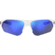 Under Armour Playmaker Sunglasses with Matte White Frame and Baseball Tuned Blue Mirror Lens, Medium, UA0001GS 6HT-W1