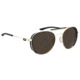 Under Armour Pursuit Sunglasses with Shiny Light Gold-Black Temple Tips Frame and Brown Road Tuned Lens, Medium, UA0008GS 3YG-70