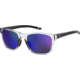 Under Armour Raid Sunglasses with Crystal-Black Temples Frame and Blue Mirror Lens, Medium, UA0013GS 900-Z0
