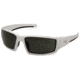 Venture Gear Pagosa Shooting Glasses, Forest Gray Anti-Fog Lens, White Frame VGSW522T