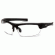 Venture Gear Tensaw Shooting Glasses, Black/Gray Frame, Clear Anti-Fog Lenses, VGSB310T