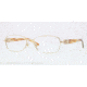 Versace VE1216B Bifocal Prescription Eyeglasses 1252-52 - Pale Gold Frame, Demo Lens Lenses