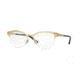 Versace VE1235 Progressive Prescription Eyeglasses 1352-53 - Brushed Gold Frame