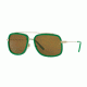 Versace VE2173 Sunglasses 139073-60 - Pale Gold Green Frame, Brown Lenses