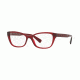 Versace VE3249 Bifocal Prescription Eyeglasses, 52mm, Transparent / Red, VE3249-388-52-BI