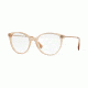 Versace VE3251B Progressive Prescription Eyeglasses 5215-54 - Transparent Light Brown Frame