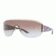 Versace VE4232B Sunglasses 501168-0138 - Silver Frame, Brown Gradient Violet Lenses