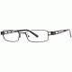 Visions 194 Single Vision Prescription Eyeglasses - Frame Black/Pewter, Size 51/17mm VIVISION19401