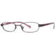 Visions 143 Single Vision Prescription Eyeglasses - Frame BURGUNDY/PEARL, Size 48/17mm VIVISION14302