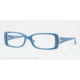 Vogue VO2807B Single Vision Prescription Eyeglasses 2075-51 - Light Blue/dark Blue/azure Frame, Demo Lens Lenses