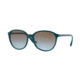 Vogue VO2939SM Single Vision Prescription Sunglasses VO2939SM-229648-55 - Lens Diameter 55 mm, Frame Color Petrol Green/Opal Aqua Green