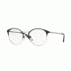 Vogue VO4043 Single Vision Prescription Eyeglasses 352-51 - Black/brushed Silver Frame