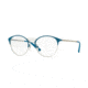 Vogue VO4043 Single Vision Prescription Eyeglasses 5005-49 - Petroleum/brushed Silver Frame