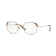 Vogue VO4131 Prescription Eyeglasses, 48mm, Pale Gold/Brown, VO4131-5021-48-SV