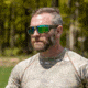 War Bird Fusillade Glasses, Green Frames/Brown Lens/Ice Green Shield, EYFUGRBRIGR