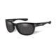 Wiley X Hudson Single Vision Prescription Sunglasses, Gloss Black Frame, ACHUD03SV