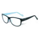 Wiley X Marker Eyeglass Frame,Square,Gloss Black w/Sky Blue WSMAR05