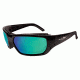 Wiley X Rout Fishing Sunglasses - Gloss Black Frame, Emerald Green Polarized lenses