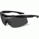 Wiley X WX Talon Sunglasses - Matte Black Frame w/ 2 Lens Package (Smoke Grey, Clear) CHTAL1