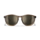 Wiley X Bravo Captivate Sunglasses, Tungsten Mirror / Gloss Crystal Tan Frame, Matte Black Temples, AC4BRV04