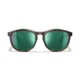 Wiley X Bravo Captivate Sunglasses, Pol Green Mirror / Gloss Tortoise Frame, Gloss Black Temples, AC4BRV07