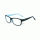 Wiley X WX Marker Single Vision Prescription Eyeglasses, Gloss Black w/Sky Blue Frame, WSMAR05SV