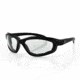 Zan Headgear Arizona Sunglass, Shiny Black Frame, Clear Lens EZAZ001C