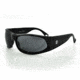 Zan Headgear California Sunglass, Shiny Black Foam Padded, Smoked Lens EZCA001