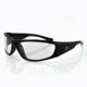 Zan Headgear Iowa Sunglass, Shiny Black Frame, Clear Lenses EZIA01C