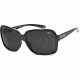 Zeal Optics Hadley Womens Sunglasses, Black Gloss Frame and Polarized Dark Grey Lens 10413