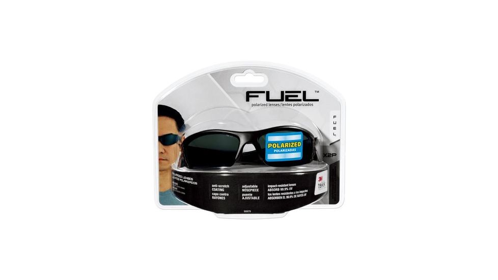 3M Fuel X2P HighPerformance Safety Eyewear, Black Frame,Polarized Gray Lens 90879-80025T