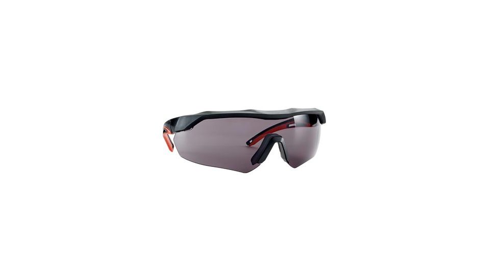 3M Performance Safety Eyewear,Aerodynamic Design,Black/Red Frame,Anti-Fog Gray Lens 47091-WZ4