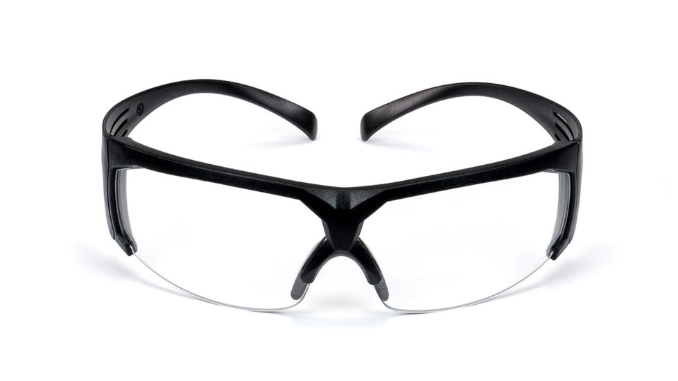 3M SecureFit Tactical Series SF601SGAF-TAC, Clear Scotchgard Anti-Fog lens, black frame, 10 ea/case, Black, One size fits most, SF601SGAF-TAC