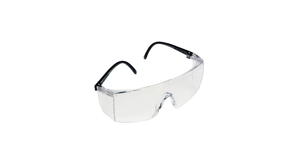 3M Seepro Plus Fighter Protective Eyewear, Clear Lens, Black Temple, 100/CS 15957-00000-100