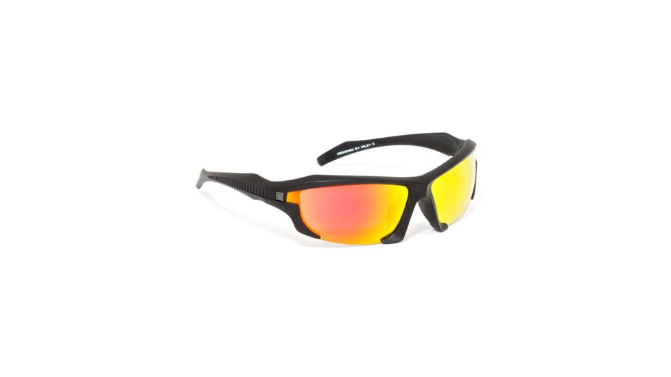 5.11 Tactical Burner Half-Frame Mirrored Sunglasses, Flame Mirror, 1 SZ 52061-917-1 SZ