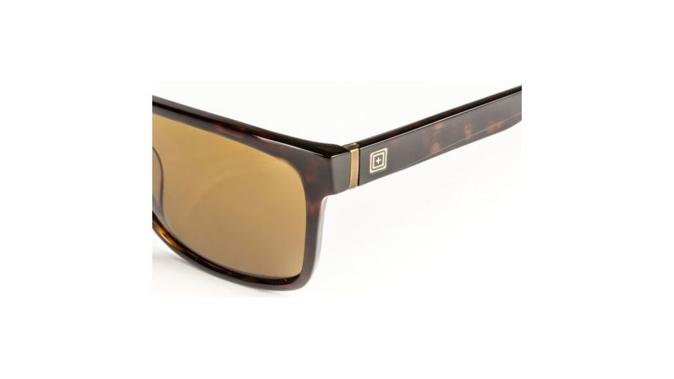 5.11 Tactical Daybreaker Polarized Sunglasses, Brown Tortoise 52121-976-1 SZ