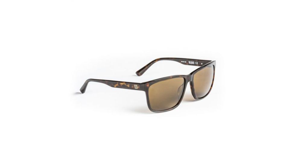 5.11 Tactical Daybreaker Polarized Sunglasses, Brown Tortoise 52121-976-1 SZ