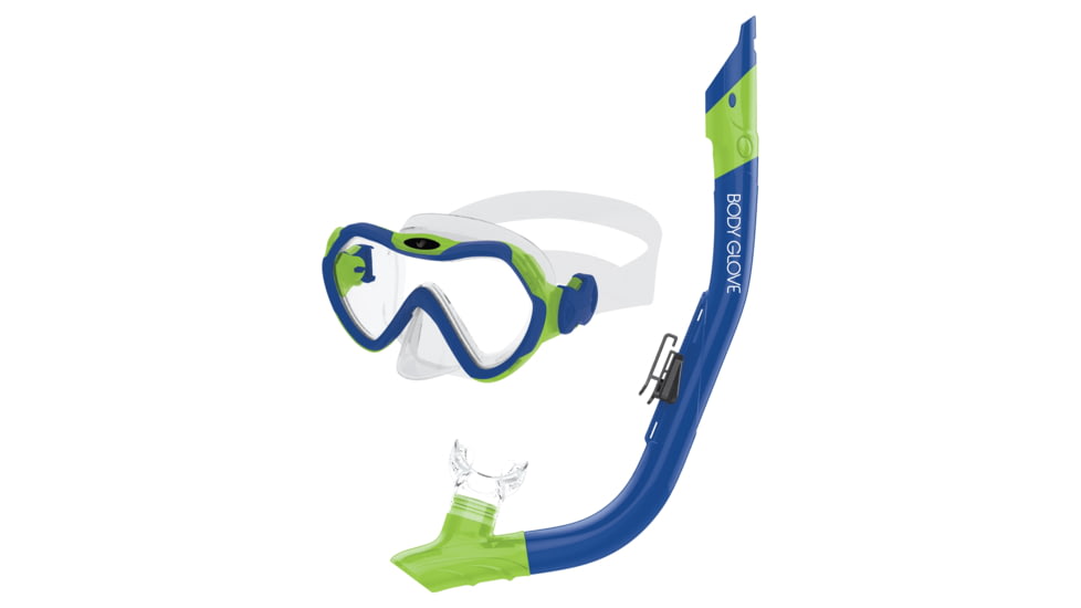Body Glove Grape Mask/Snorkel Combo - Blue/Lime 7D9FB9E8, S, Blue/Lime, 22879CMB-BL-Blue-Lime-S