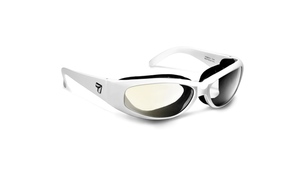 7 Eye Air Shield Chubasco Sunglasses,SharpView Clear Lens,Glacier White Frame,S-L 350040