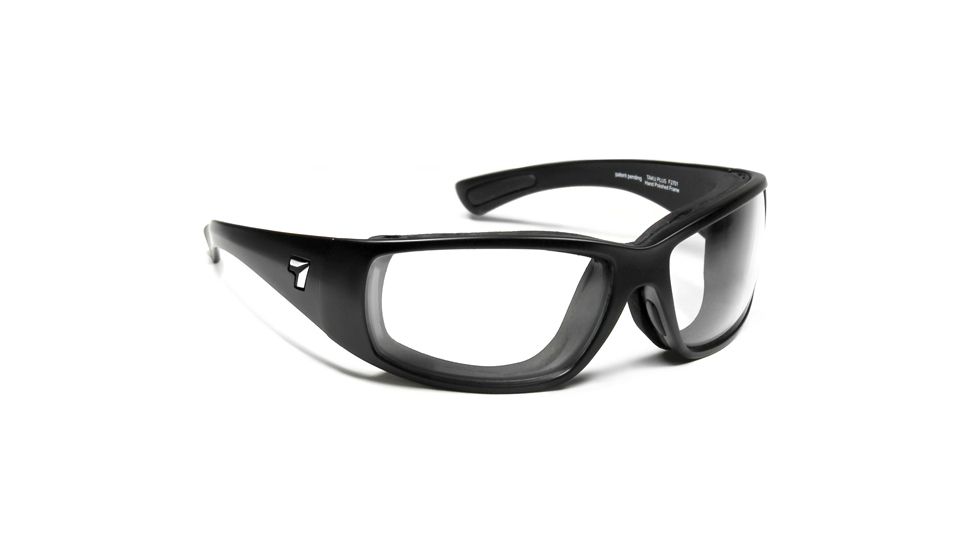 7 Eye Air Shield Taku Plus Sunglasses,SharpView Clear Lens,Matte Black Frame,S-L 270140