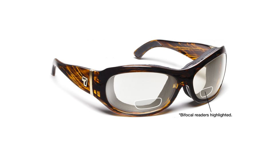 7 Eye Briza/ SharpView Clear +2.50 Reader Sunglasses, Sunset Tortoise Frame, S-L 310640F