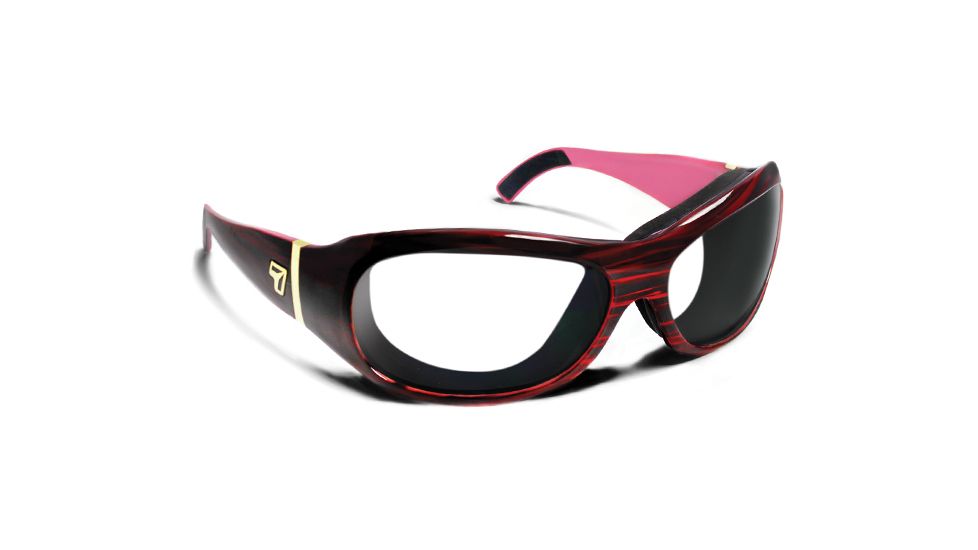 7 Eye Briza/ SharpView Sunglasses Clear Lens, Ruby Frame, S-L 316940