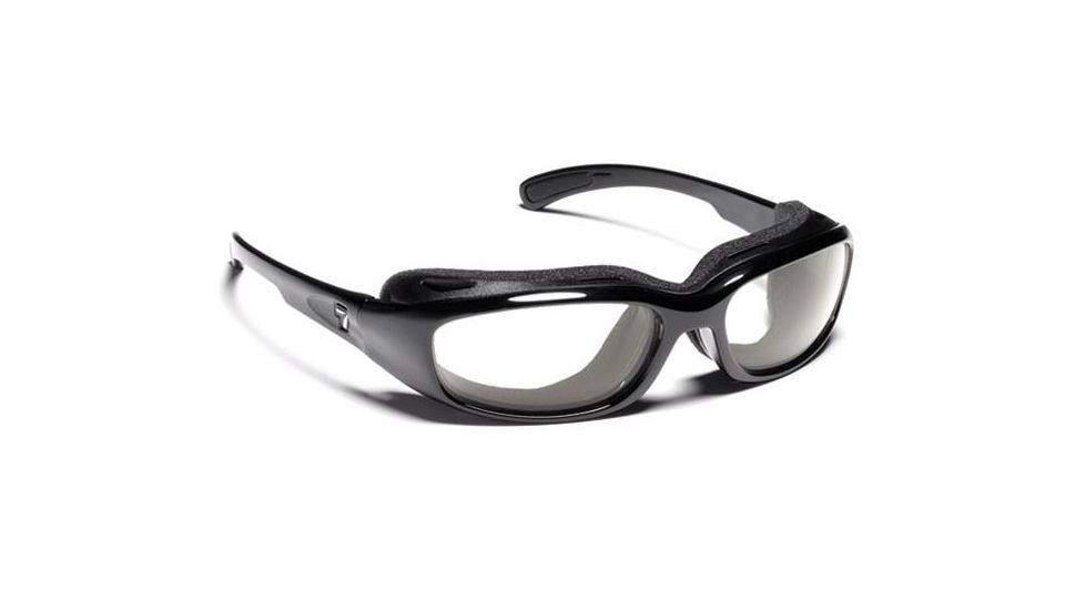 7 Eye Churada AirShield Sunglasses,Matte Black Frame,SharpView Clear Lens,S-M 160140