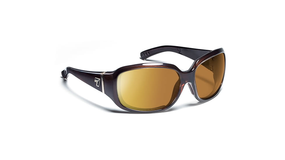 7 Eye Mistral AirDam Womens Sunglasses, Crystal Chocolate Frame, Polarized Copper NXT Lens 583457 